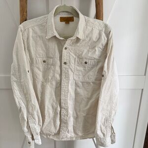 Stapleford Women’s Workwear to the Stafe Cream Button-Up Shirt. 100% Cotton.